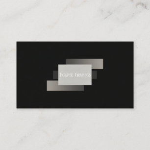 Minimalistisk Svart Geometrisk Överlappande Abstra Visitkort