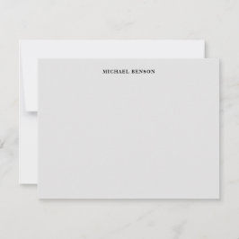 Minimalistisk svart grå rutnätsmonogram för proffs anteckningskort