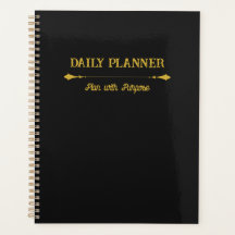 Minimalistisk Svart Guld Planerare