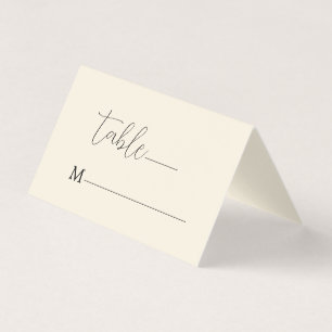 Minimalistisk svart kalligrafi på Beige-bakgrund Visitkort