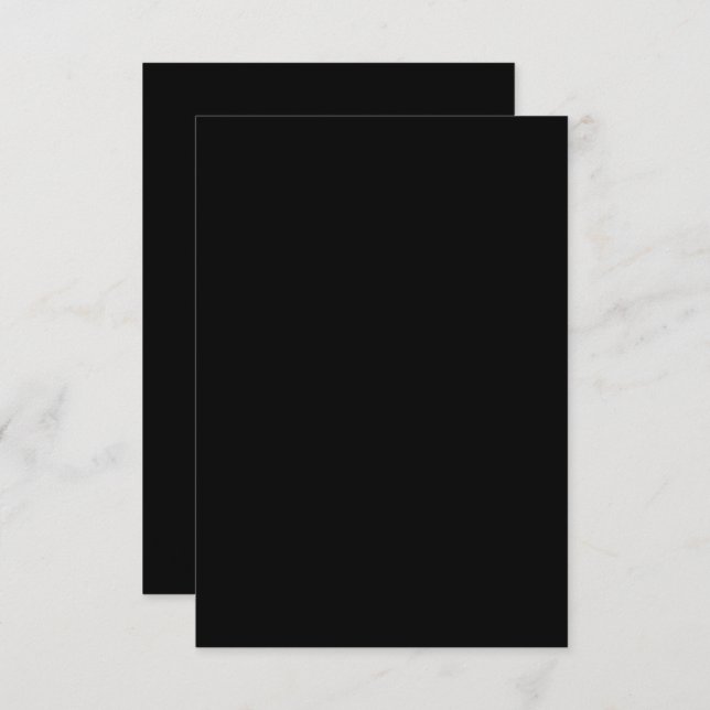 Minimalistisk svart katat Silhouette Kort (Fram/baksida)