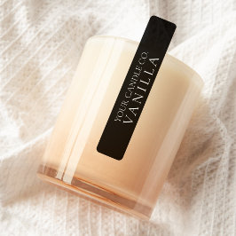 Minimalistisk svart ljusstakelabel klistermärke