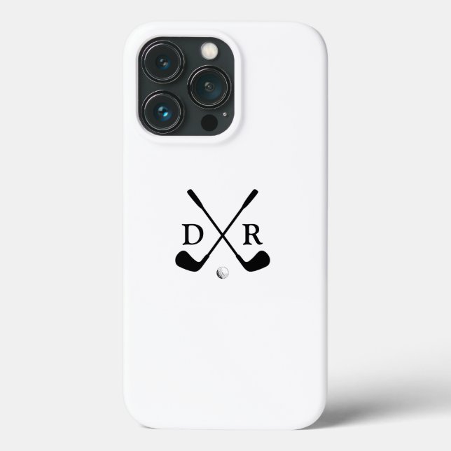 Minimalistisk svart logotyp och monogram golfspela (Baksida)