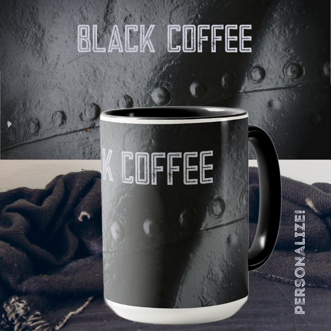 Minimalistisk svart metall mugg (Skapare uppladdad)