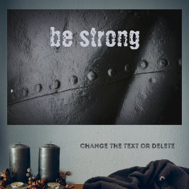 Minimalistisk svart metall poster