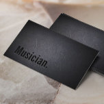 Minimalistisk svart musiker visitkort<br><div class="desc">Affärskort för Mörk av professionell för musiker/pianist.</div>