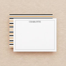 Minimalistisk svart och brun Rand-klassisk Chic