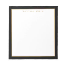 Minimalistisk svart och guldmonogram