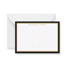 Minimalistisk svart och guldmonogram