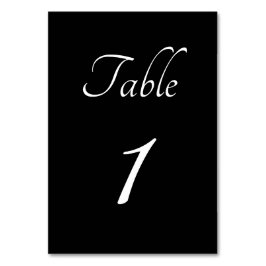 Minimalistisk: Svart och kursiv Bordnummer Bordsnummer