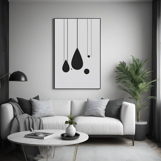 Minimalistisk svart och vit Abstrakt Art Poster (Skapare uppladdad)