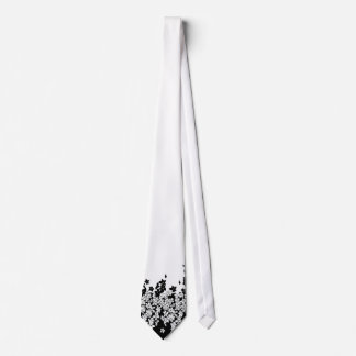 Minimalistisk svart och vit blomster slips