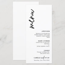 Minimalistisk svart och vit Bröllop