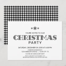 Minimalistisk svart och vit Buffalo Play-jul