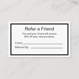 Minimalistisk svart och vit din Logotyp här Rabattkort