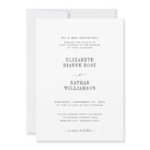 Minimalistisk svart och vit Elegant bröllop