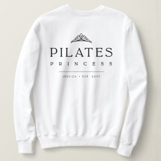 Minimalistisk svart och vit enkel Pilates-prinsess T Shirt
