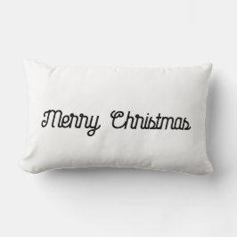 Minimalistisk svart och vit God Jul  Lumbarkudde