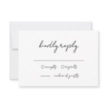 Minimalistisk svart och vit handskriven Bröllop