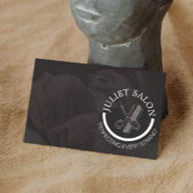 Minimalistisk Svart och Vit Hårstylist Monokrom