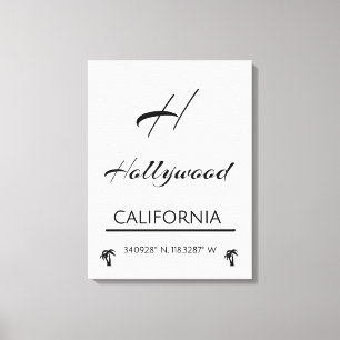Minimalistisk svart och vit Hollywood Canvastryck