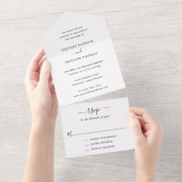 Minimalistisk svart och vit klassisk elegans