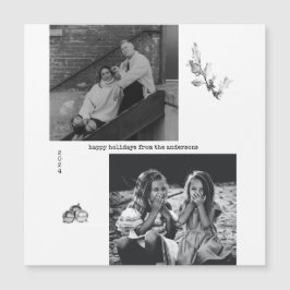 Minimalistisk svart och vit konsthjälp - jul