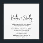 Minimalistisk svart och vit modern Bröllop Inbjudningar<br><div class="desc">Modern bröllopsinbjudan med en enkel design med namn i en elegant-skripttypografi och din händelseinformation i ett minimalistiskt sans serif-teckensnitt. All inslag är i svartvitt. Den här chicens bröllopsinbjudan fungerar bra med vilken stil som helst av bröllop.</div>