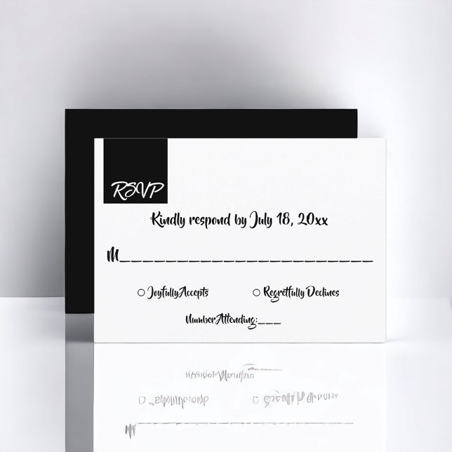 Minimalistisk Svart Och Vit Modern Enkel Chic Bröl OSA Kort (Skapare uppladdad)