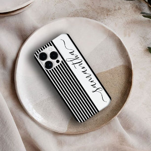 Minimalistisk svart och vit modern Iphone case