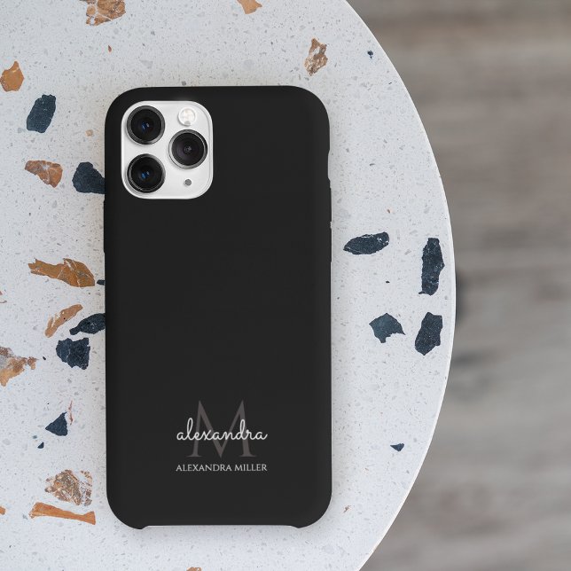 Minimalistisk svart och vit Monogram Namn (Skapare uppladdad)