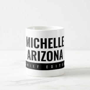 Minimalistisk svart och vit Professionell Modern Kaffemugg