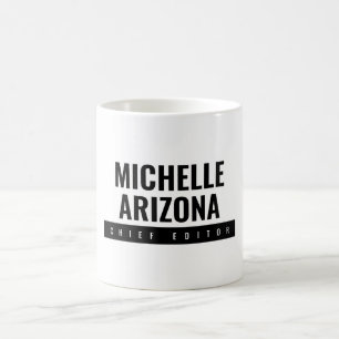 Minimalistisk svart och vit Professionell Modern Kaffemugg