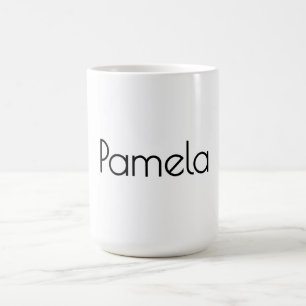 Minimalistisk svart och vit Professionell Modern N Kaffemugg