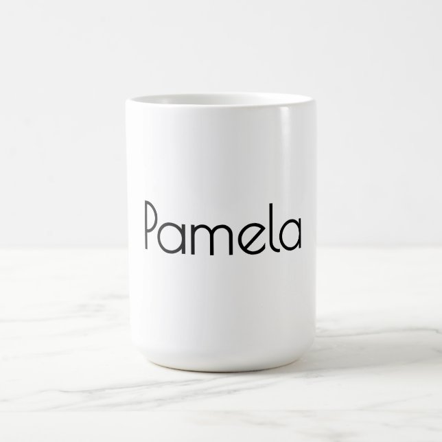 Minimalistisk svart och vit Professionell Modern N Kaffemugg (Center)