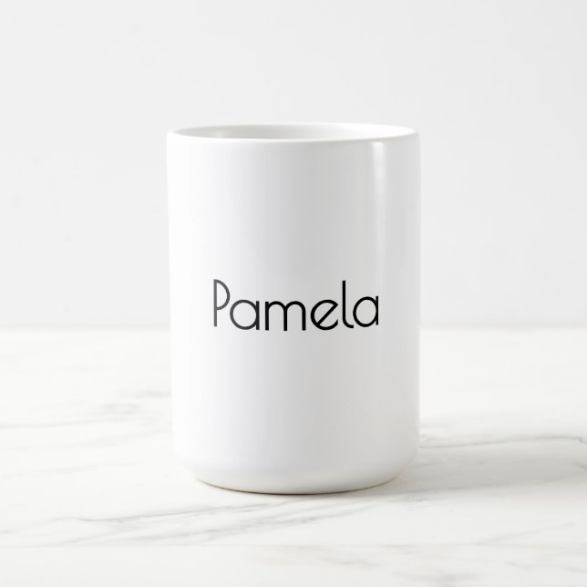 Minimalistisk svart och vit Professionell Modern N Kaffemugg (Center)