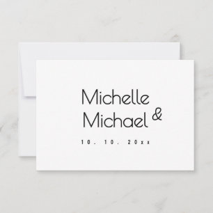 Minimalistisk svart och vit Professionell Modern N Tack Kort