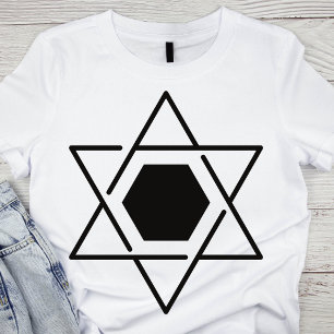 Minimalistisk svart och vit stjärna av David T Shirt