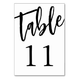 Minimalistisk svart och vit tabell 11 Bordskort