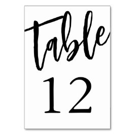 Minimalistisk svart och vit tabell 12 Bordskort