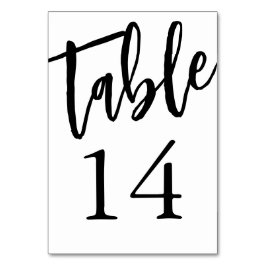 Minimalistisk svart och vit tabell 14 Bordskort