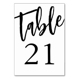 Minimalistisk svart och vit tabell 21 Bordskort