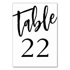 Minimalistisk svart och vit tabell 22 Bordskort