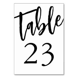Minimalistisk svart och vit tabell 23 Bordskort