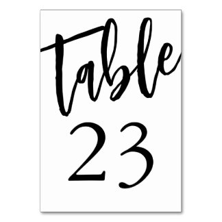 Minimalistisk svart och vit tabell 23 Bordskort