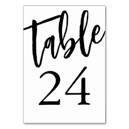Minimalistisk svart och vit tabell 24 Bordskort