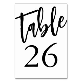Minimalistisk svart och vit tabell 26 Bordskort
