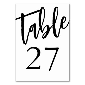 Minimalistisk svart och vit tabell 27 Bordskort