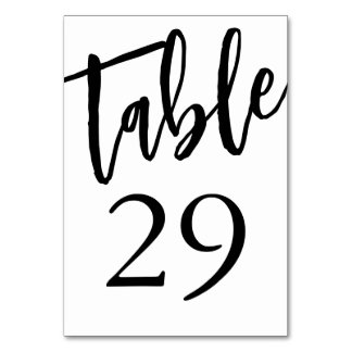 Minimalistisk svart och vit tabell 29 Bordskort