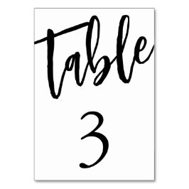 Minimalistisk svart och vit tabell 3 Bordskort